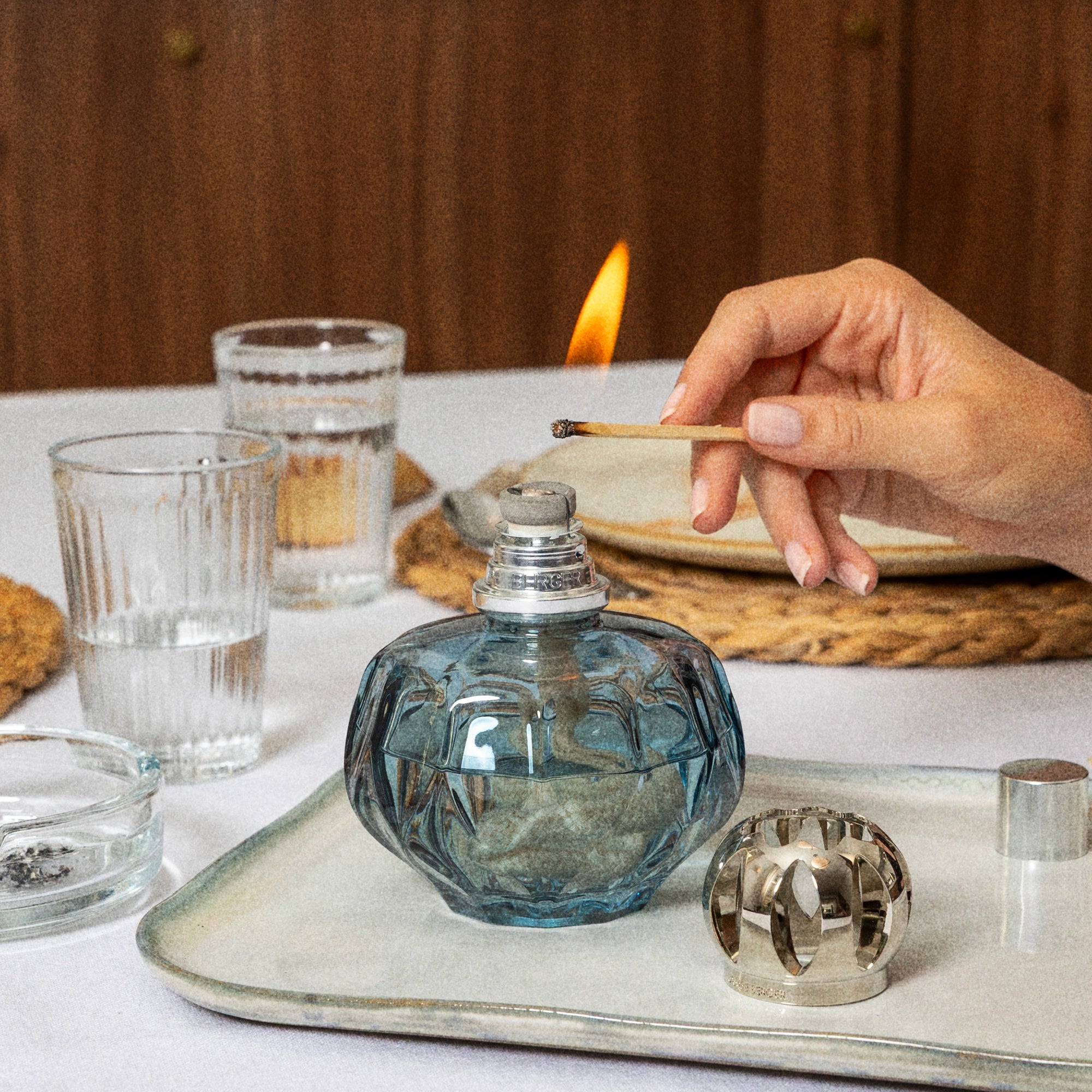 Blue Rosalie Exquisite Sparkle Lamp Berger Gift Set