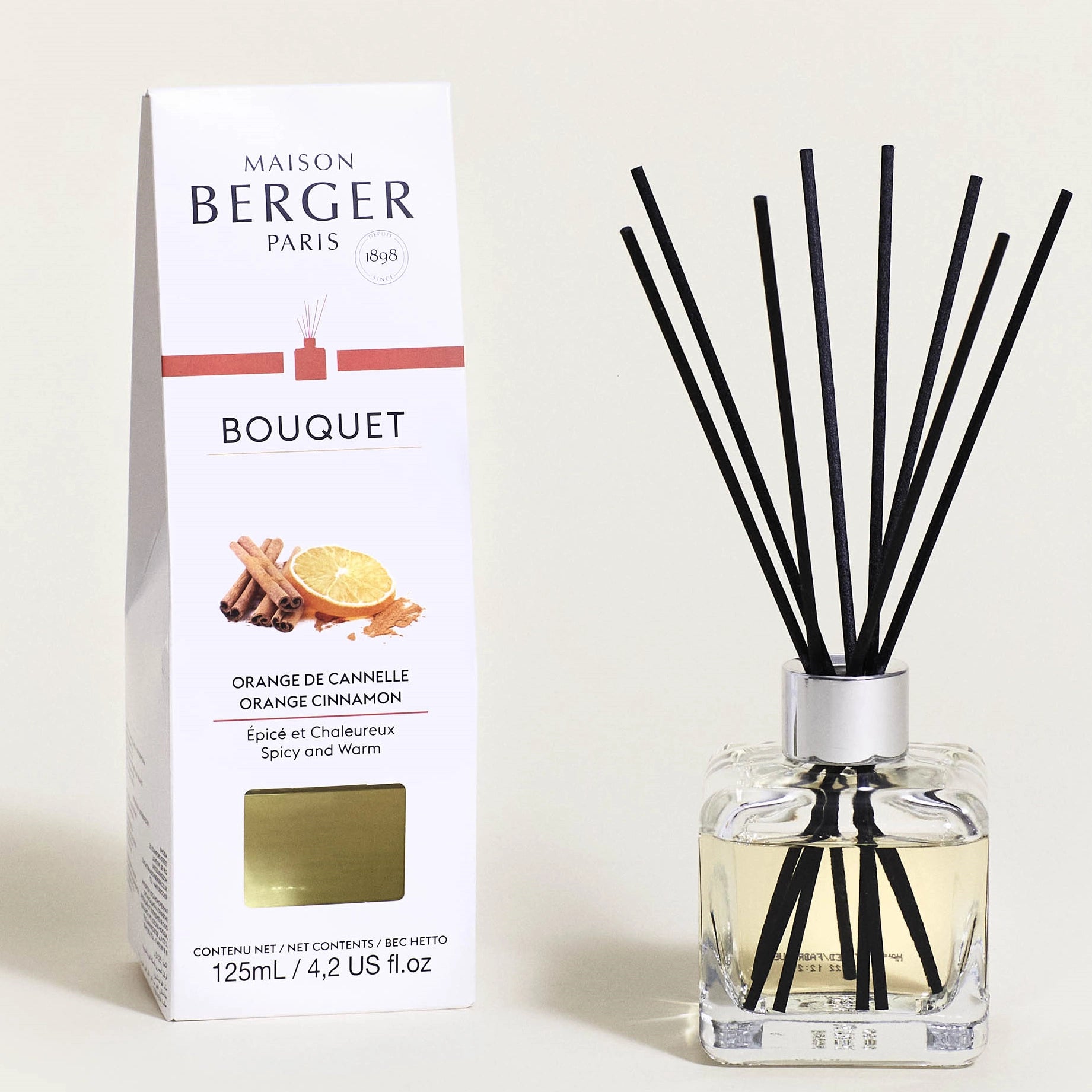 Orange Cinnamon Clear Cube Scented Bouquet