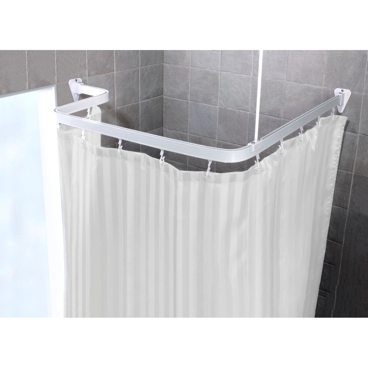 Euroshowers Chrome Benditrack Shower Curtain Track