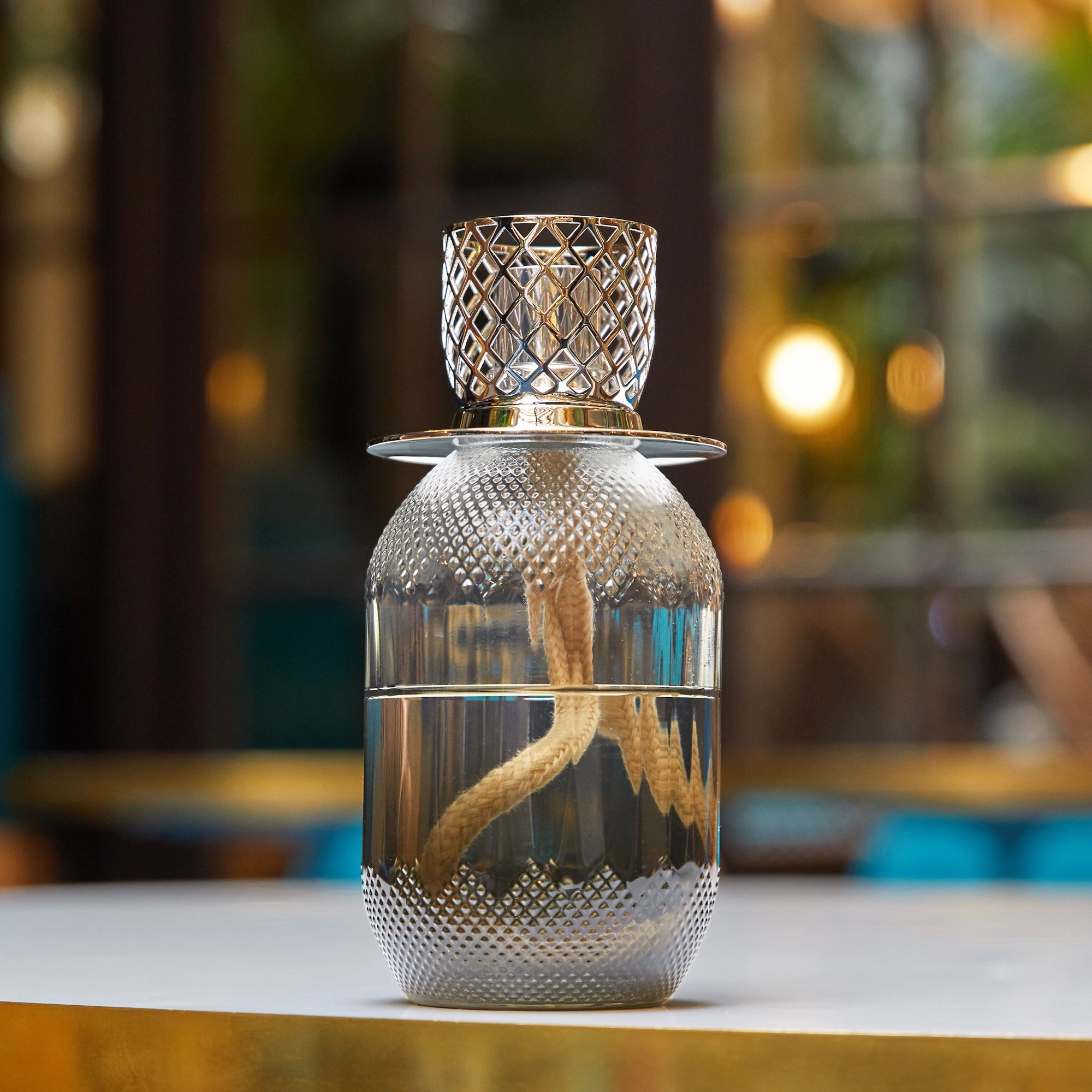 Evanescence Grey Mystic Leather Lamp Berger Gift Set