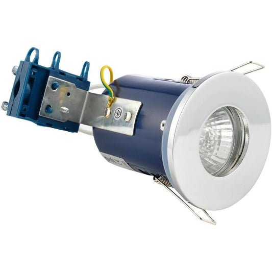 Electralite Fixed Chrome Fire Rated Downlight GU10 IP65