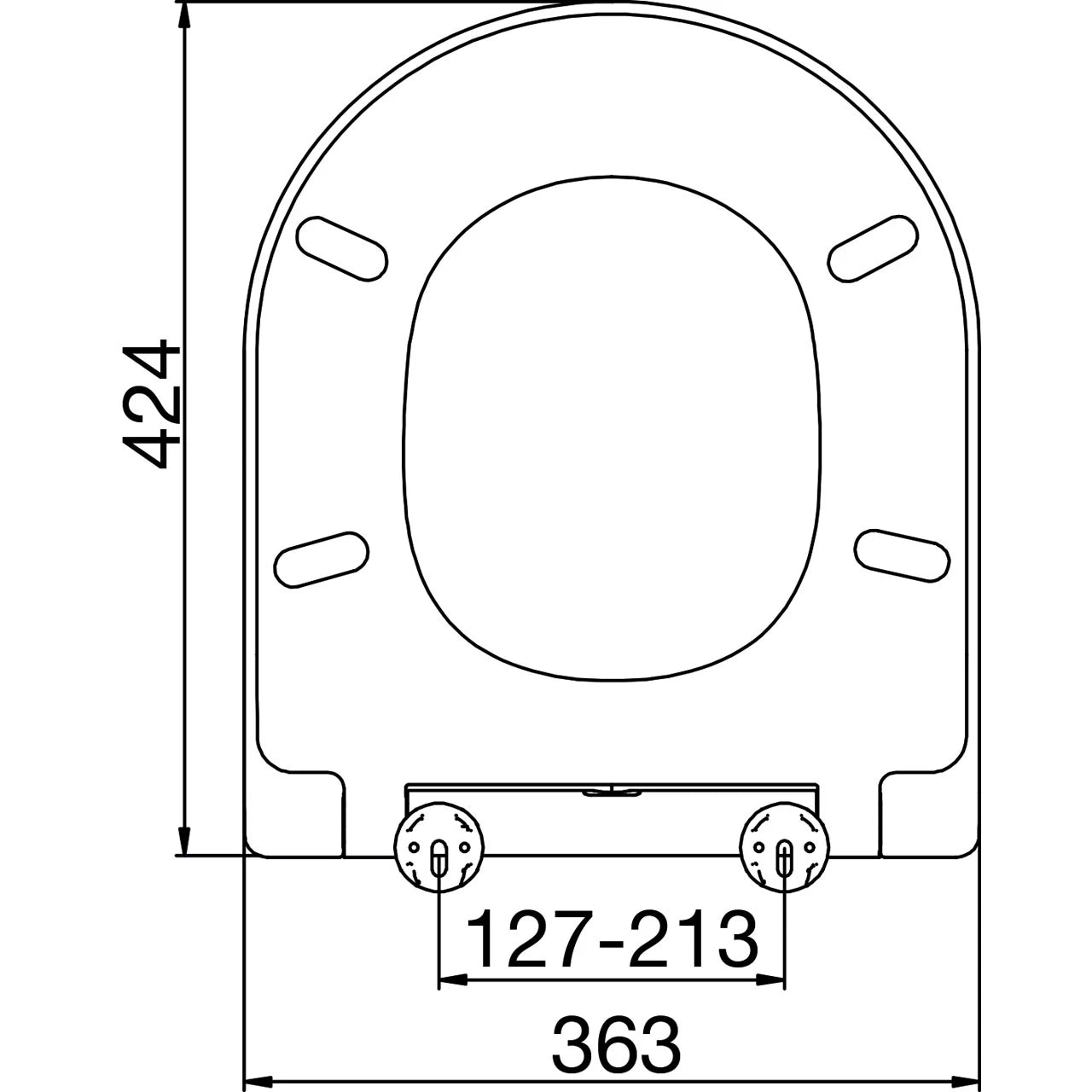 Short D One Euroshowers Toilet Seat