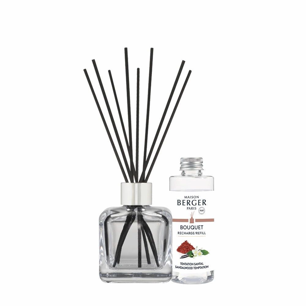 Sandalwood Temptation Clear Cube Scented Bouquet Diffuser