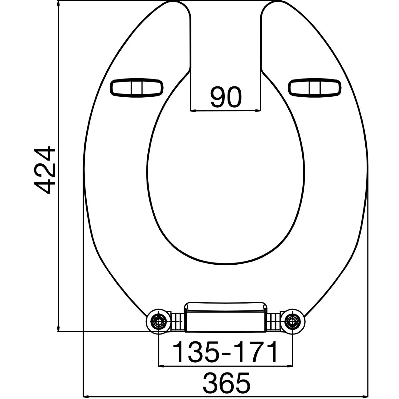 Commercial Open Seat Euroshowers Toilet Seat