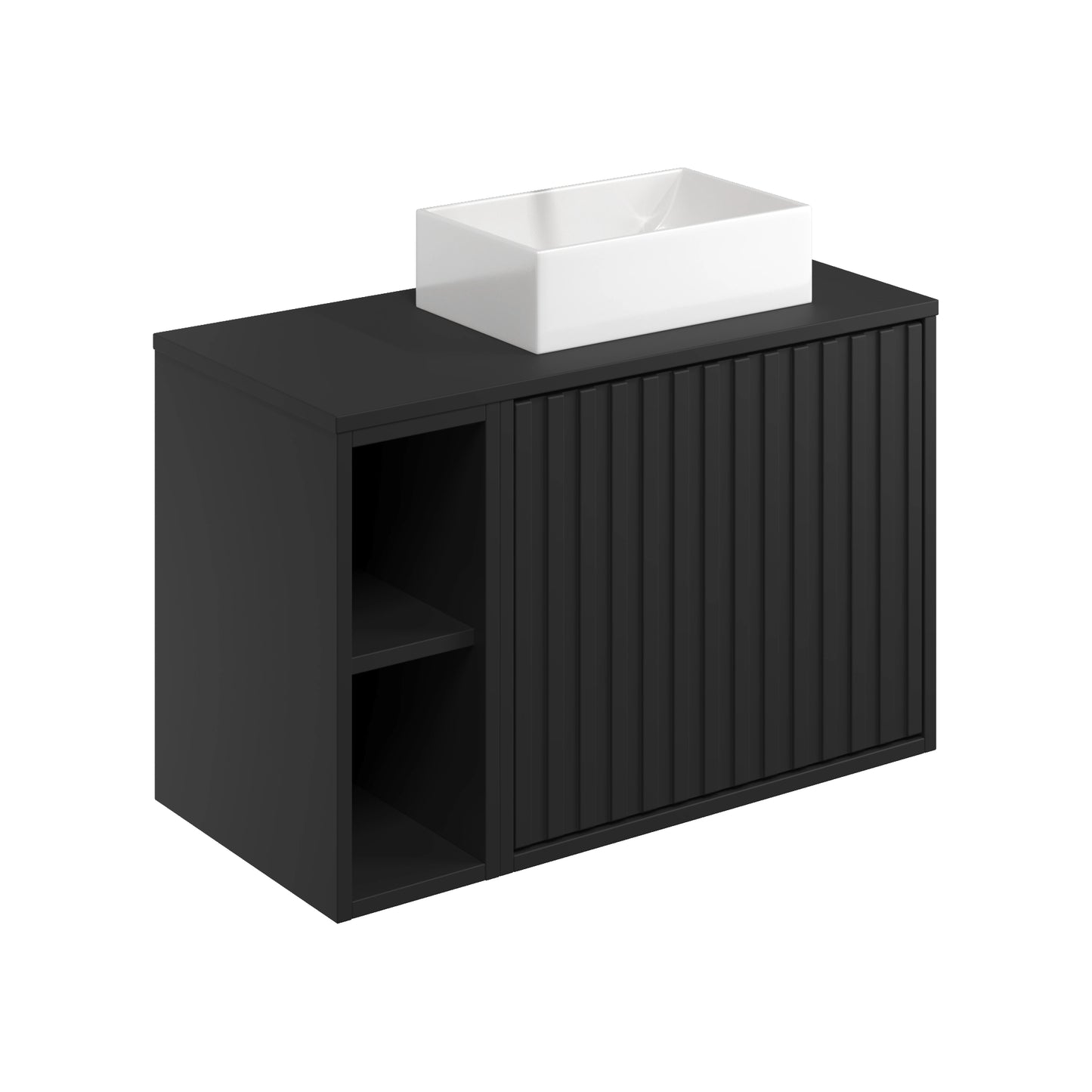 Alfie Wall Hung Worktop & Side Storage Vanity Unit