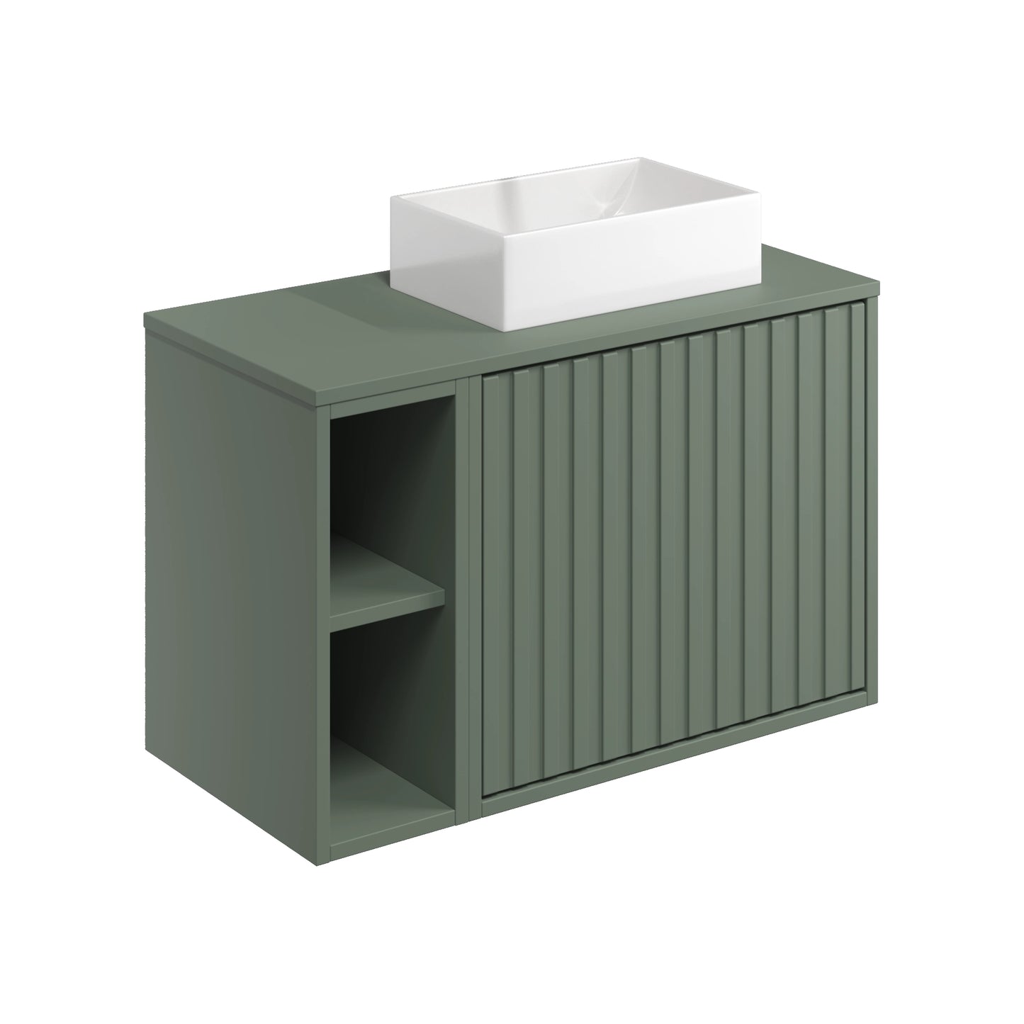 Alfie Wall Hung Worktop & Side Storage Vanity Unit