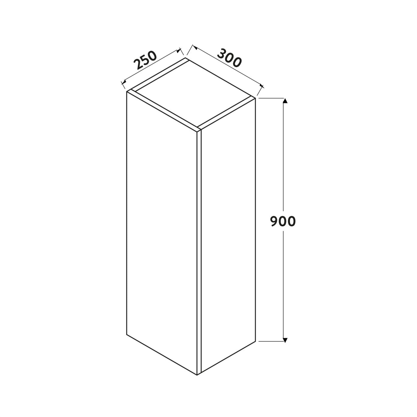 Ambience Tall Boy Bathroom Cabinet