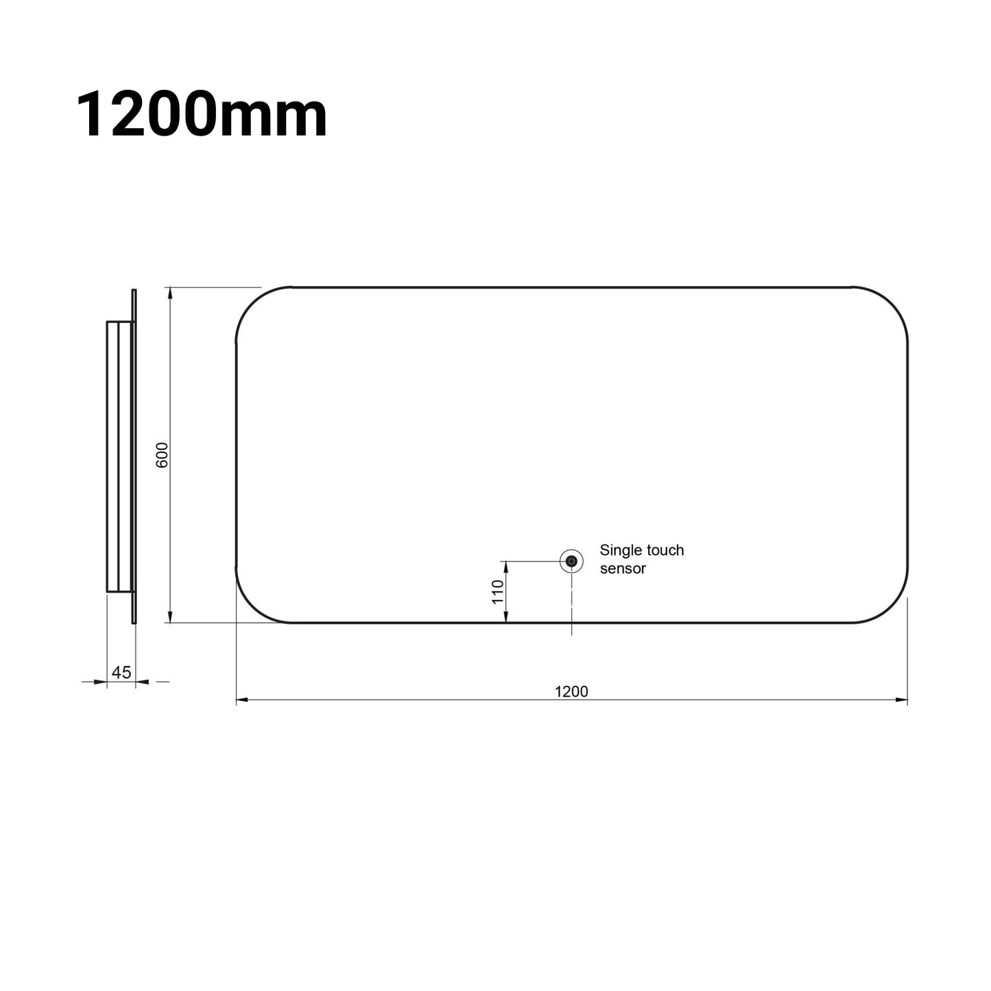 Aura Wall Hung Soft Edge LED Mirror