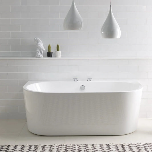 Ancora Round Back To Wall Freestanding Bath 1640 x 590mm