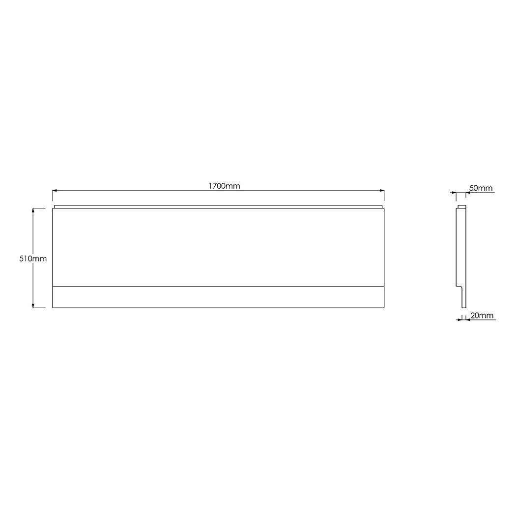 Waterproof White Gloss Bath Side Panel & End Panel