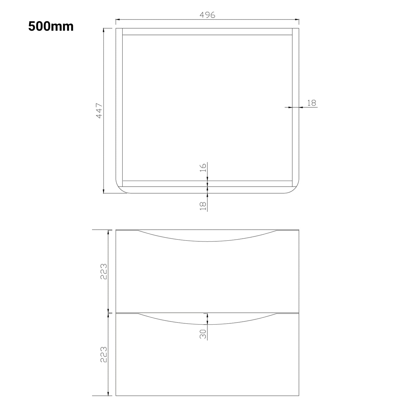 Bella Wall Hung Basin Sink Vanity Unit