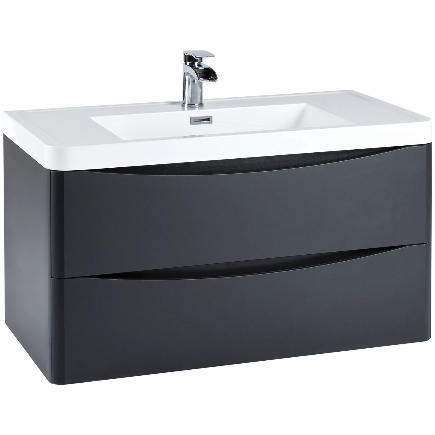 Bella Wall Hung Basin Sink Vanity Unit