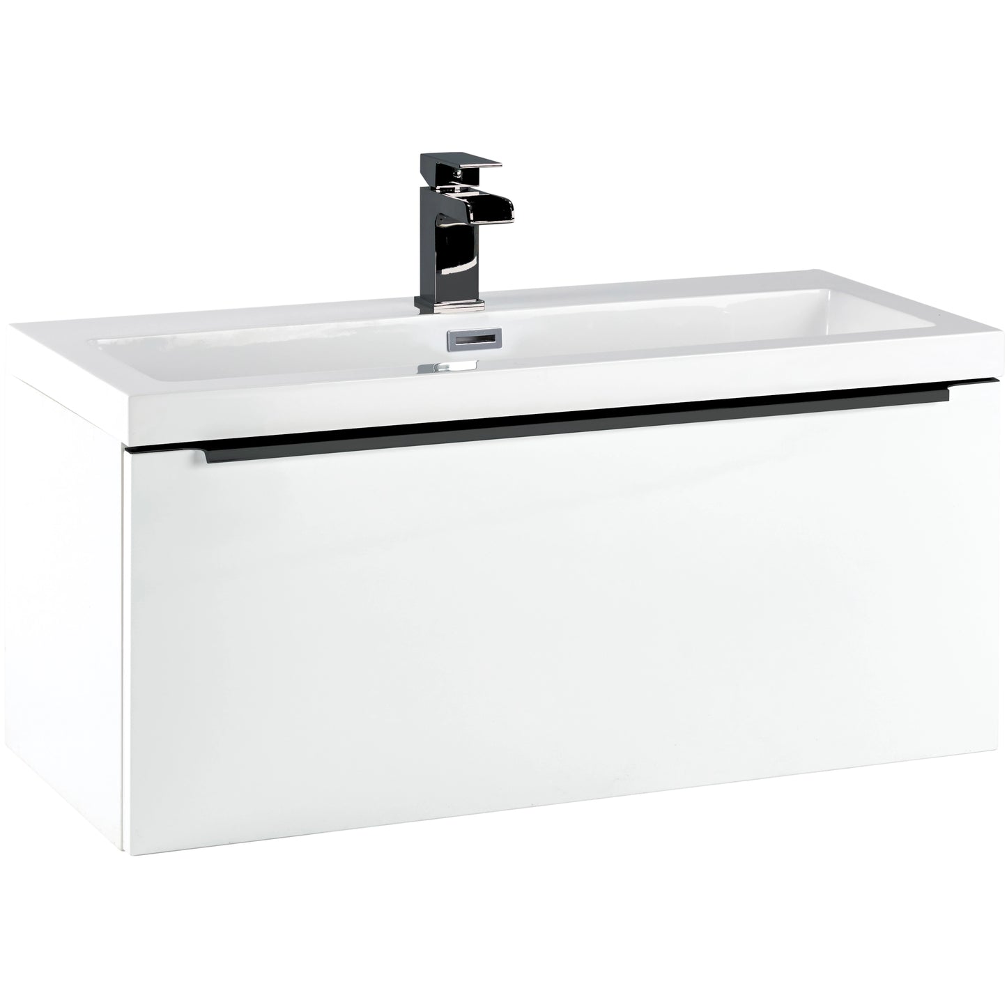 Muro Wall Hung Basin Sink Vanity Unit