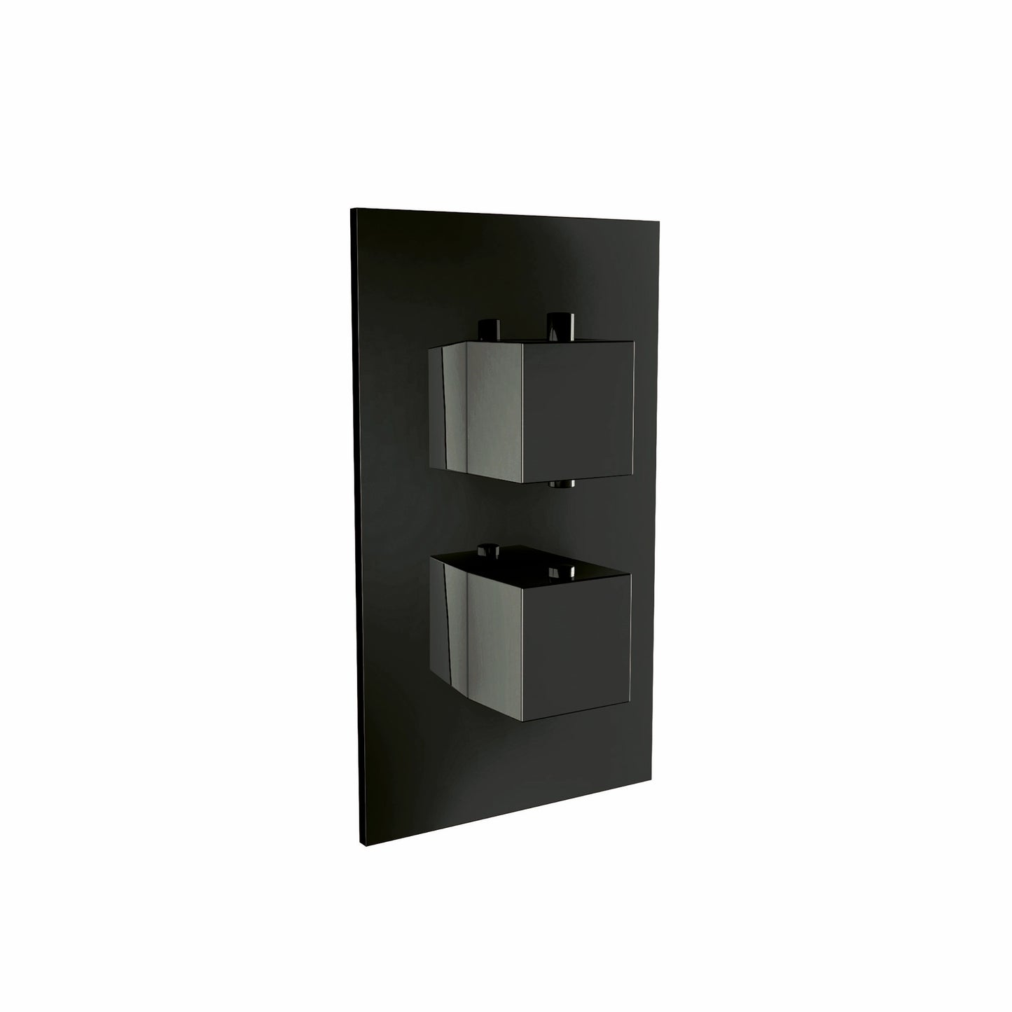 Matt Black Square Handle Thermostatic Concealed Shower Valve