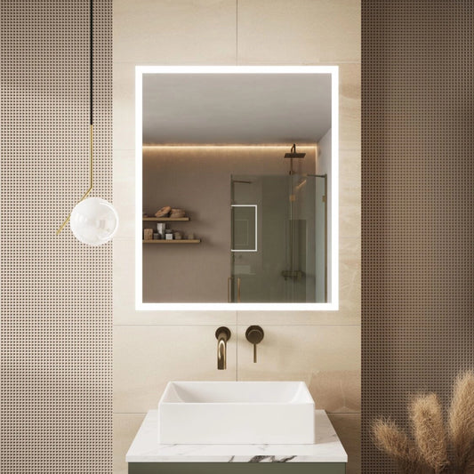 Prospr Wall Hung Straight Edge LED Mirror Cabinet