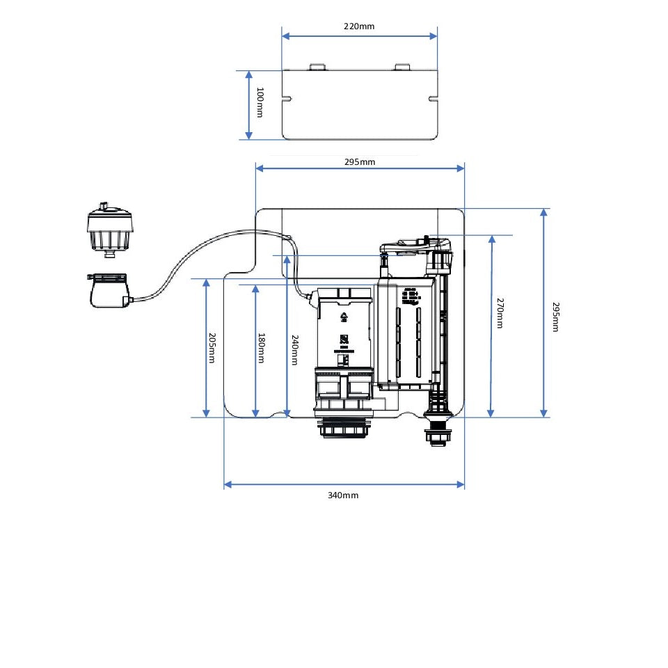Concealed Scudo WC Toilet Cistern