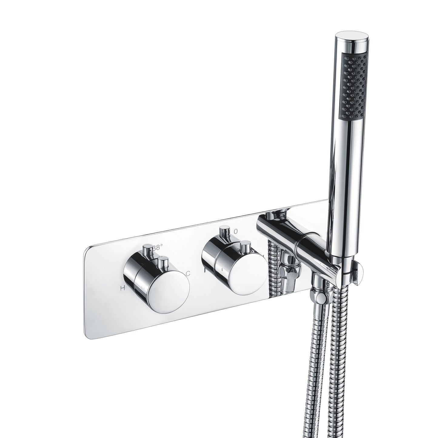 Chrome Thermostatic Concealed Shower Valve With Handset