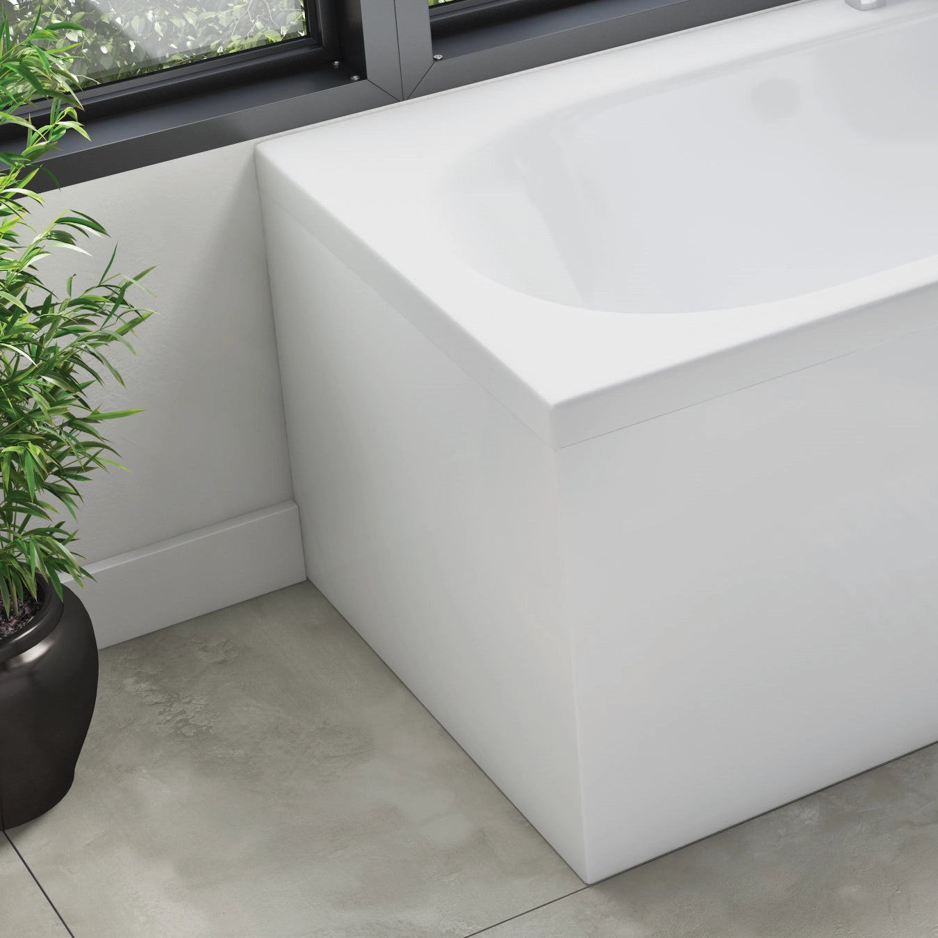 Waterproof White Gloss Bath Side Panel & End Panel