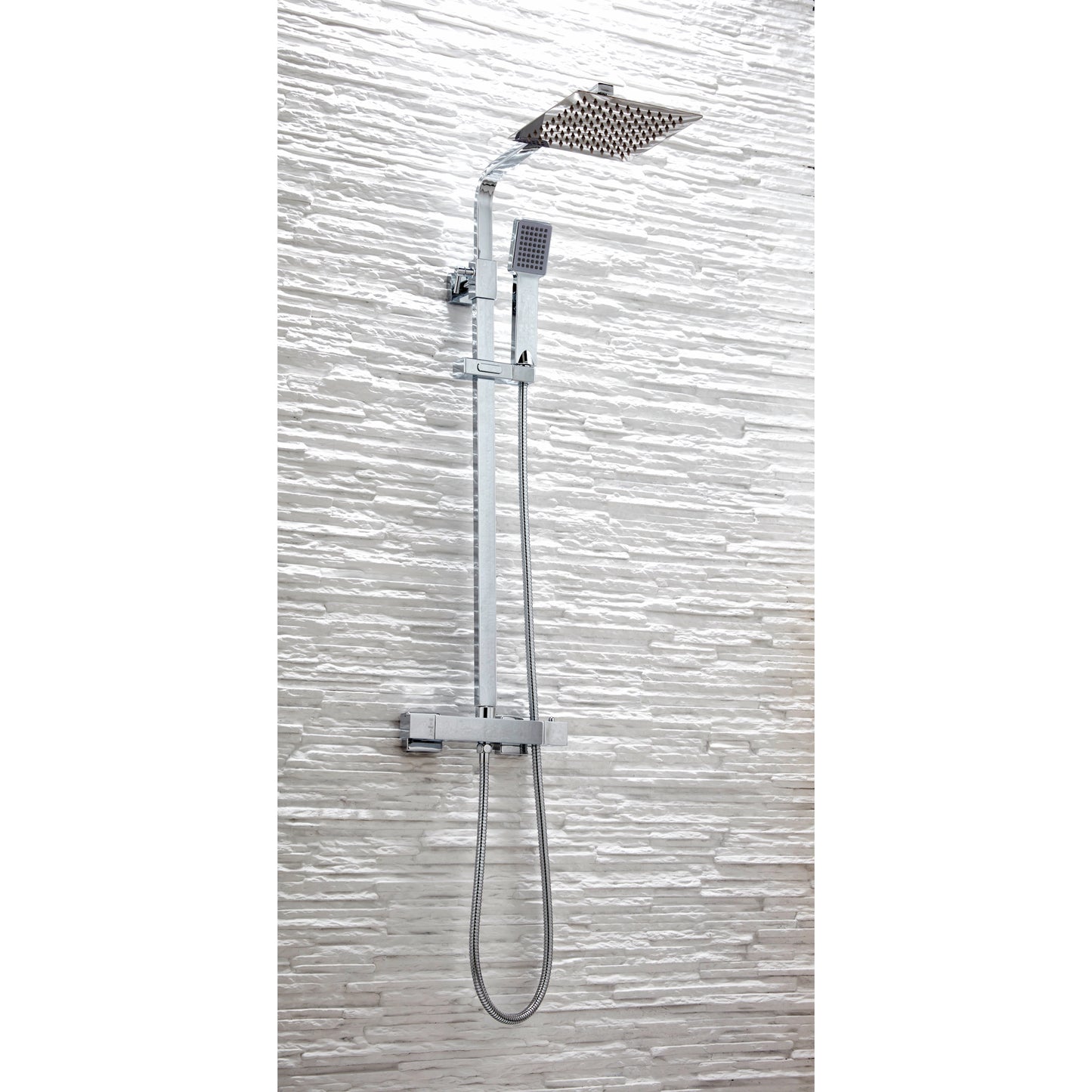 Elliot Square Rigid Riser Shower