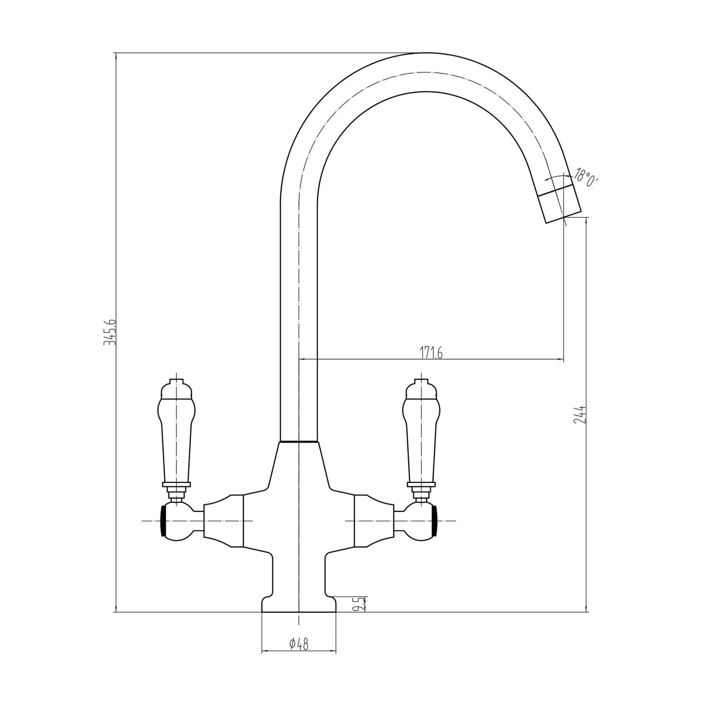 Harrogate Mono Mixer Kitchen Tap
