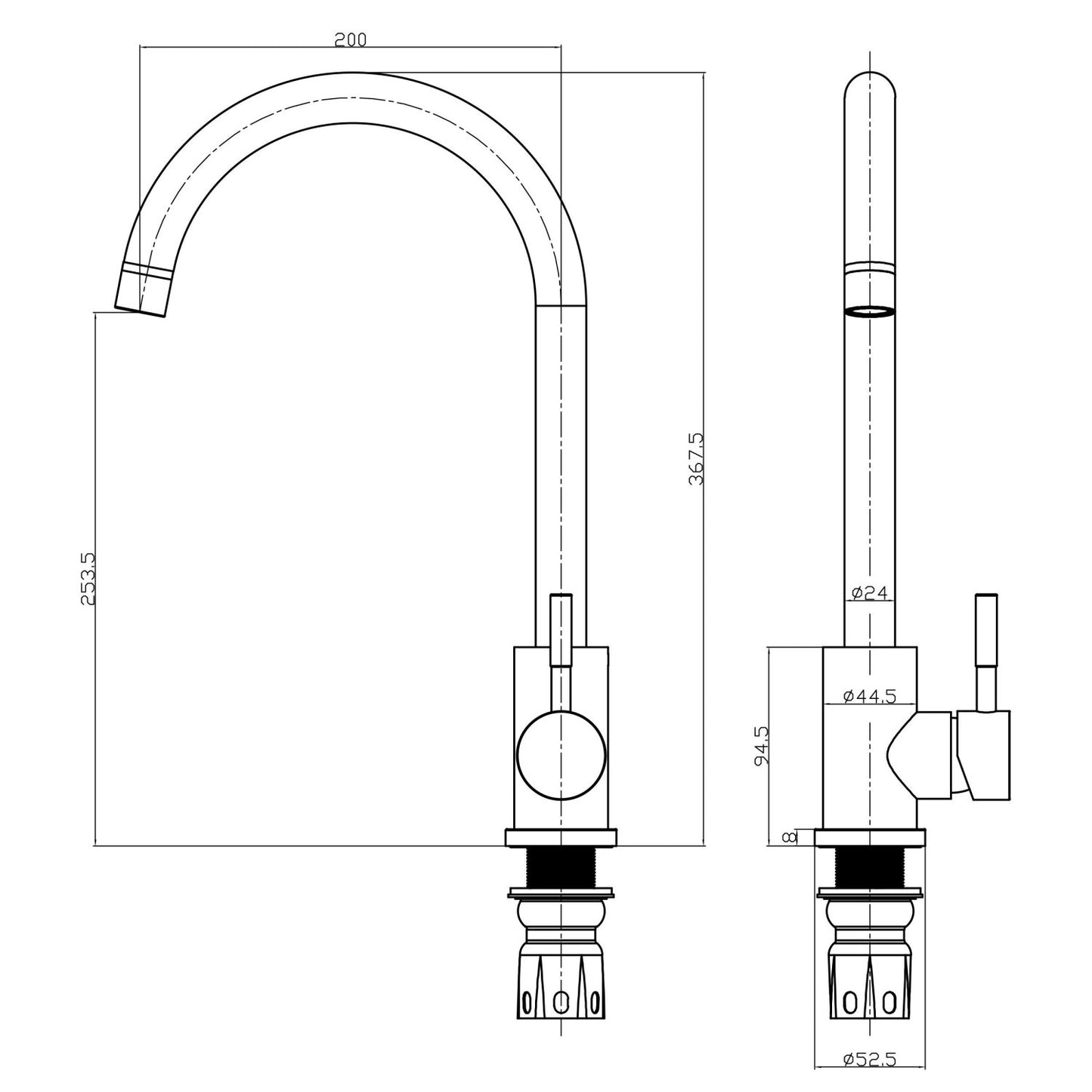 Manhattan Mono Mixer Kitchen Tap