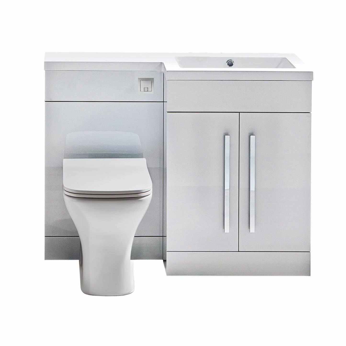 Lili L Shape Basin Sink Vanity Unit & WC Unit Furniture Set