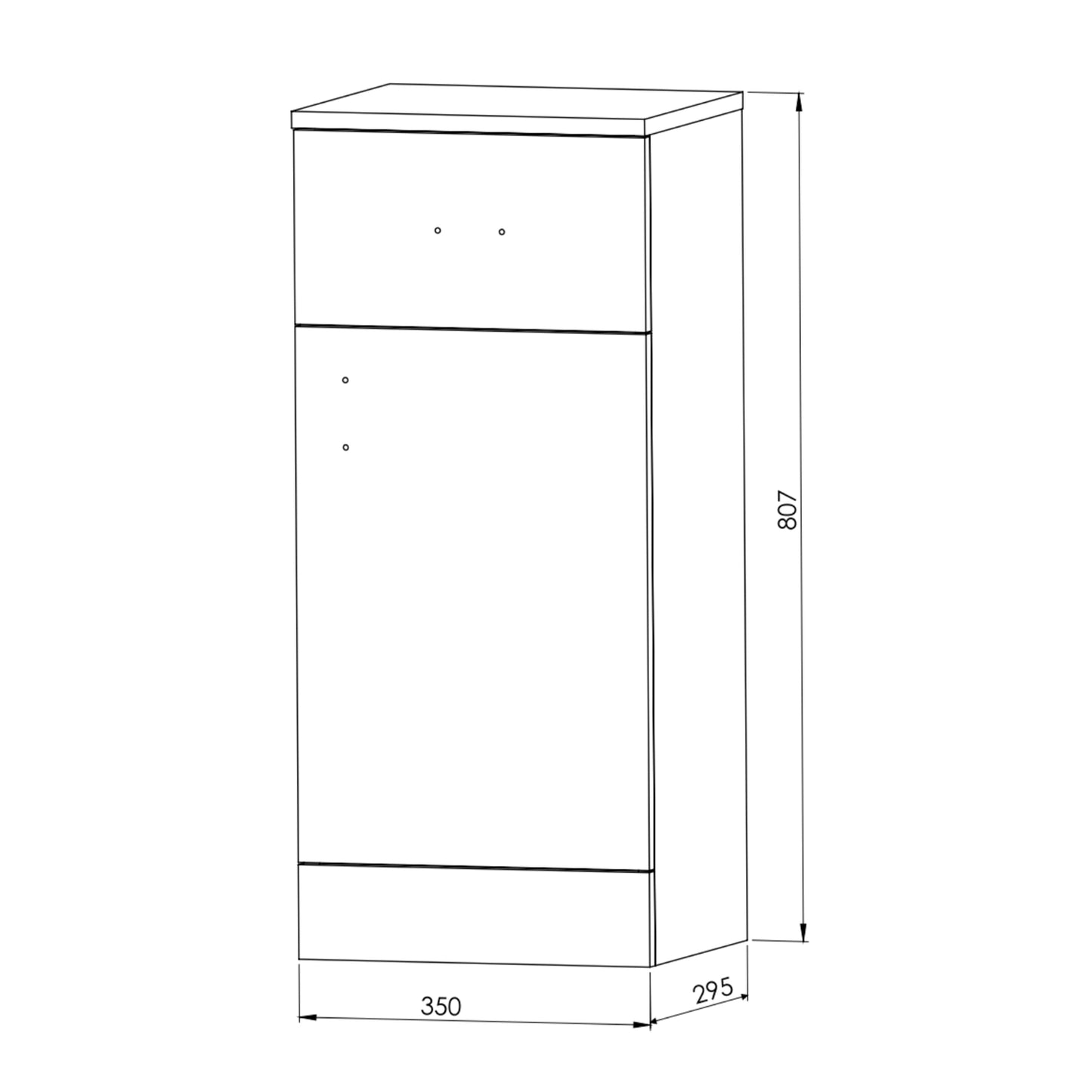 Lanza Floor Standing Drawer Unit Bathroom Side Cabinet