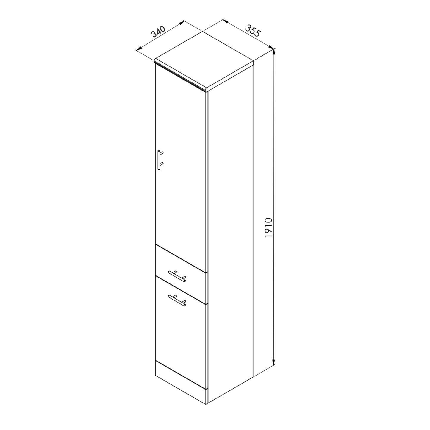 Lanza Floor Standing Tall Unit Bathroom Cabinet