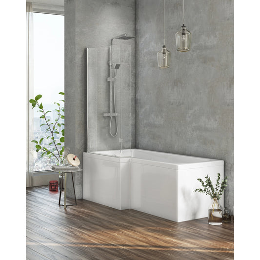 Dulcet L Shape Shower Bath 1700 x 850mm