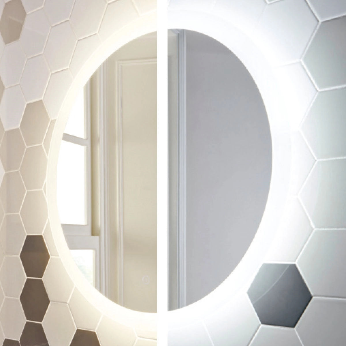 Lunar Wall Hung Round LED Mirror