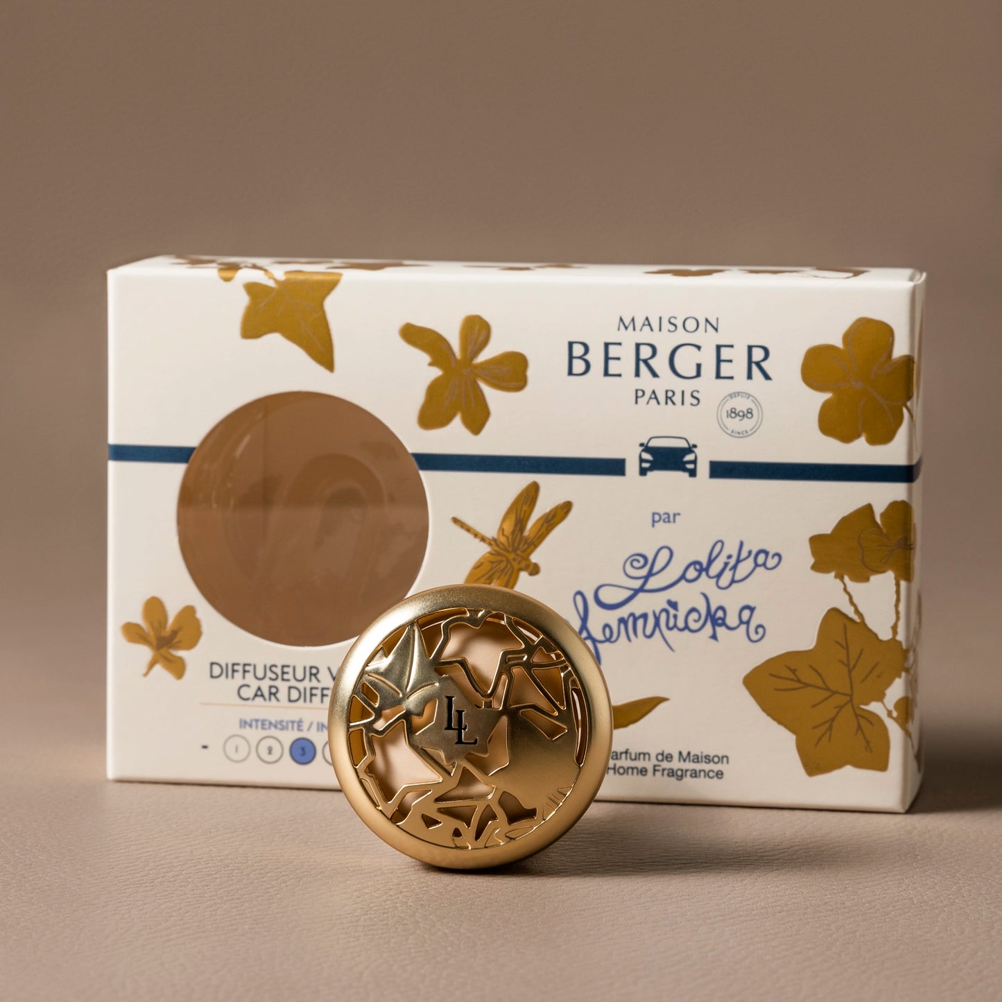 Lolita Lempicka Satin Gold Car Diffuser Gift Set