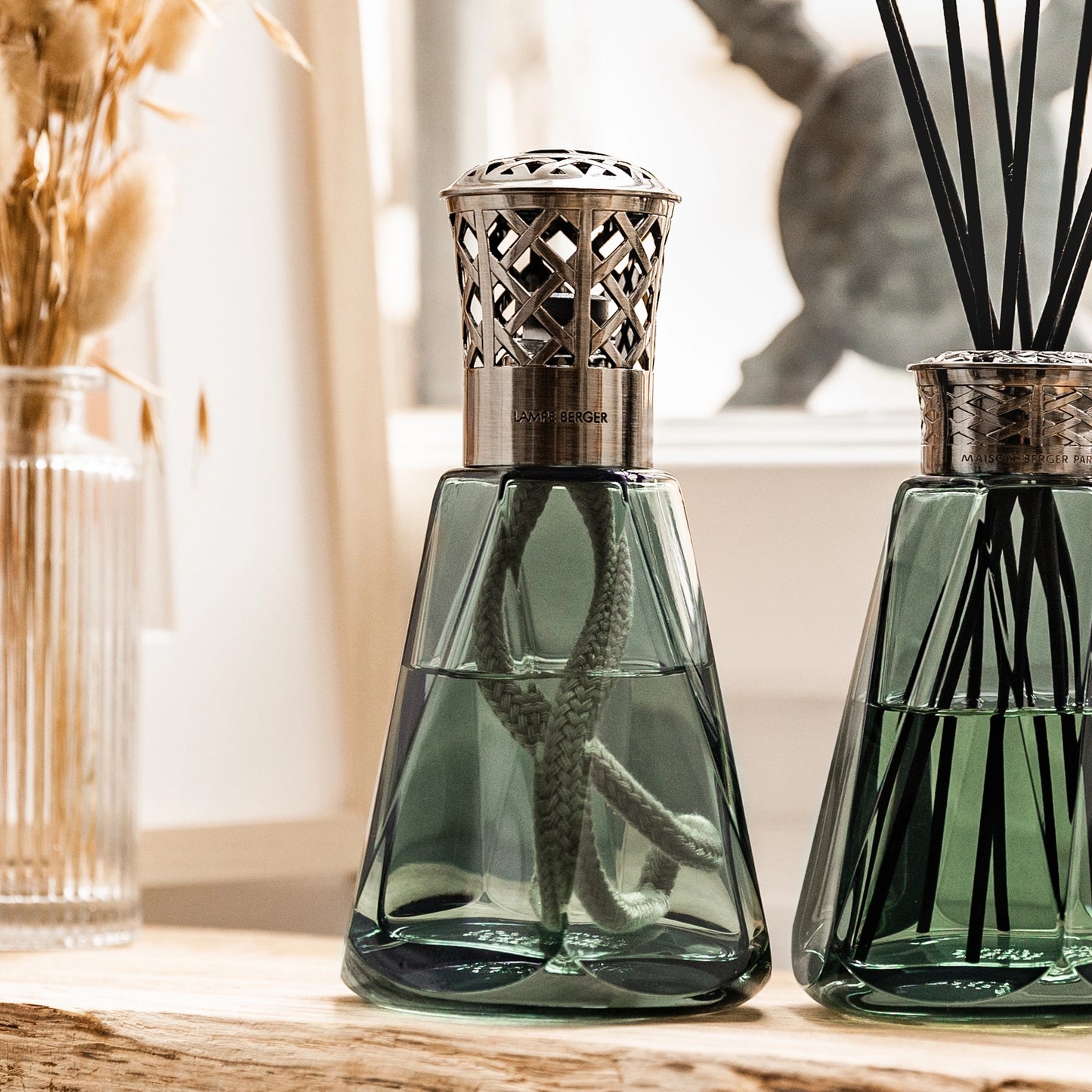 Vintage Green Pyramid Lampe Berger Gift Set
