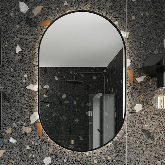 Aubrey Wall Hung Oval LED Mirror