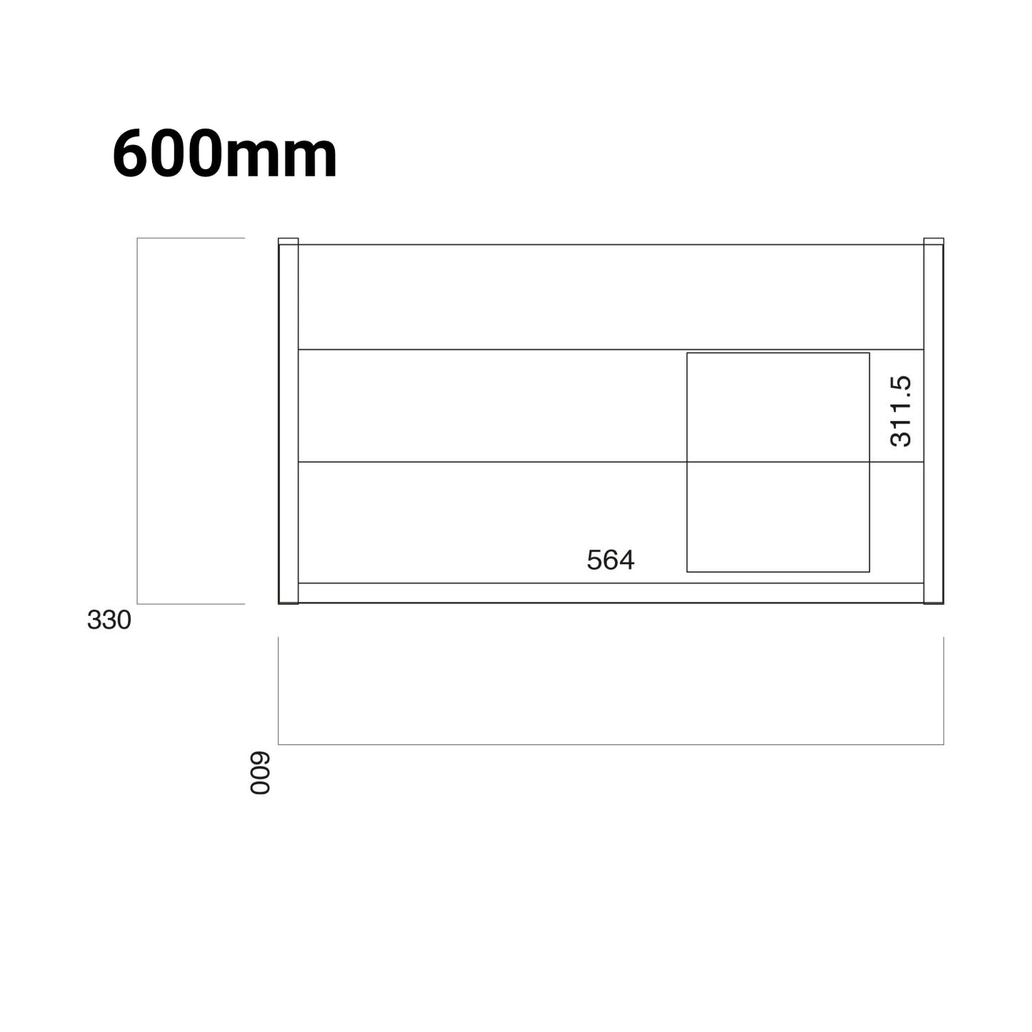 Muro Wall Hung Basin Sink Vanity Unit