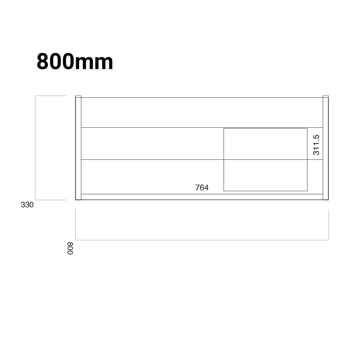 Muro Wall Hung Basin Sink Vanity Unit