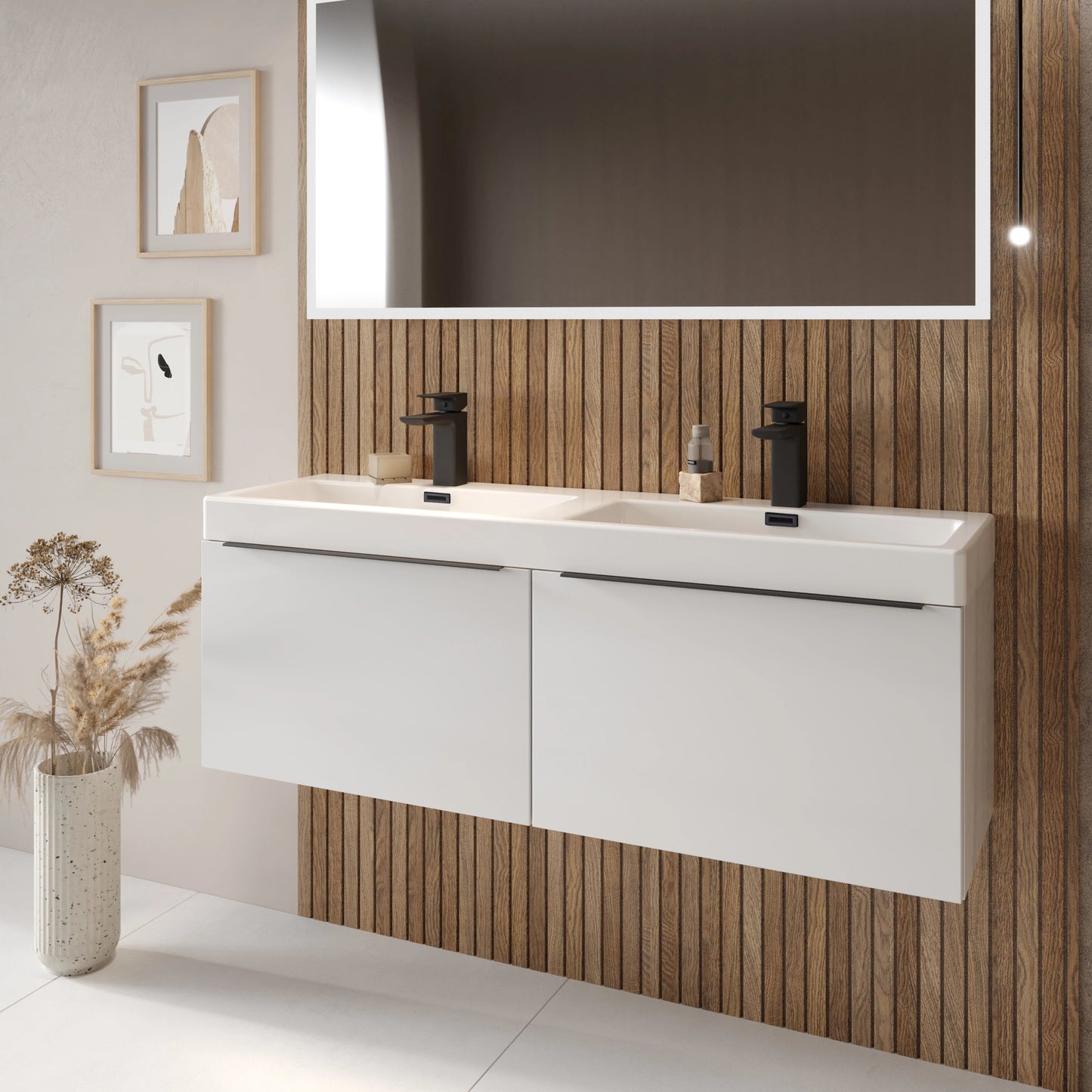 Muro Wall Hung Basin Sink Vanity Unit