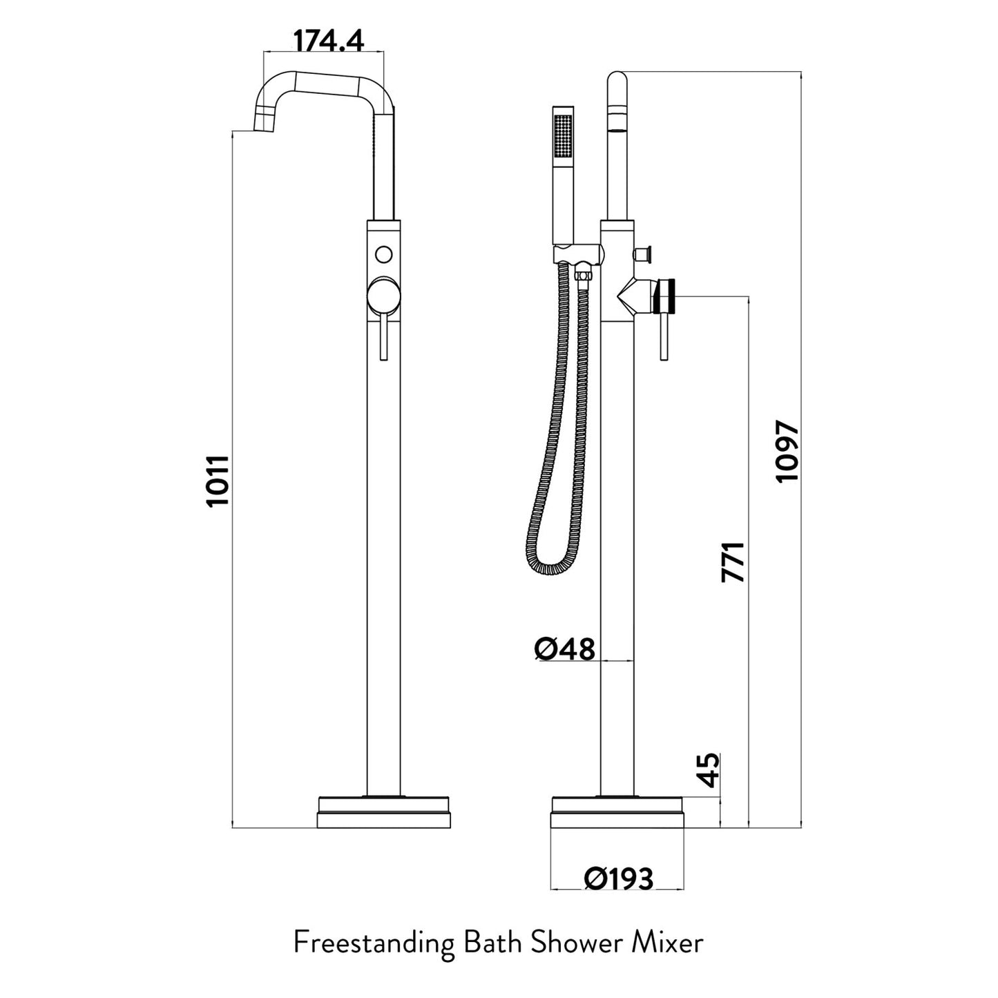 Core Free Standing Bath Shower Mixer Tap