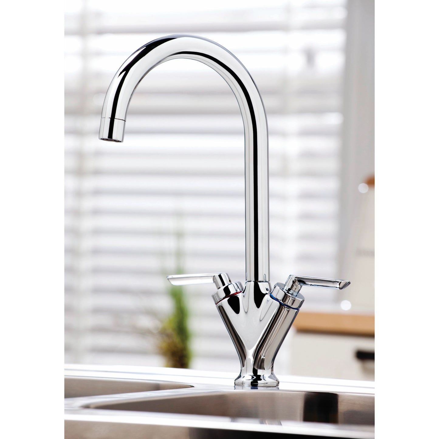 Olicana Chrome Mono Mixer Kitchen Tap
