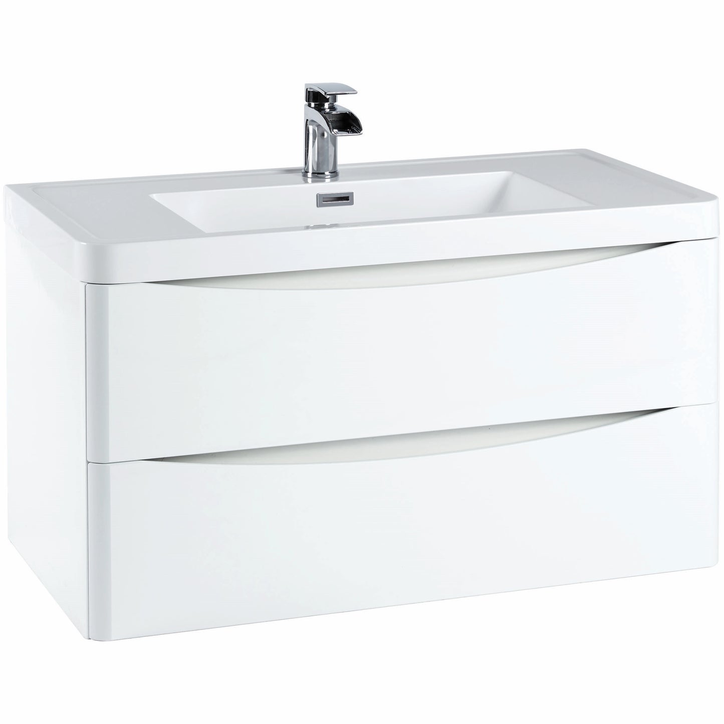 Bella Wall Hung Basin Sink Vanity Unit