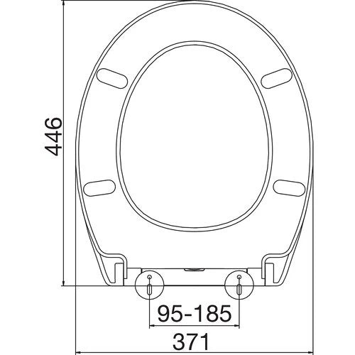 P P One LED Light Up Euroshowers Toilet Seat