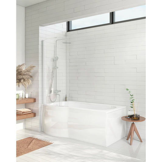 Euphoria P Shape Shower Bath 1700 x 850mm