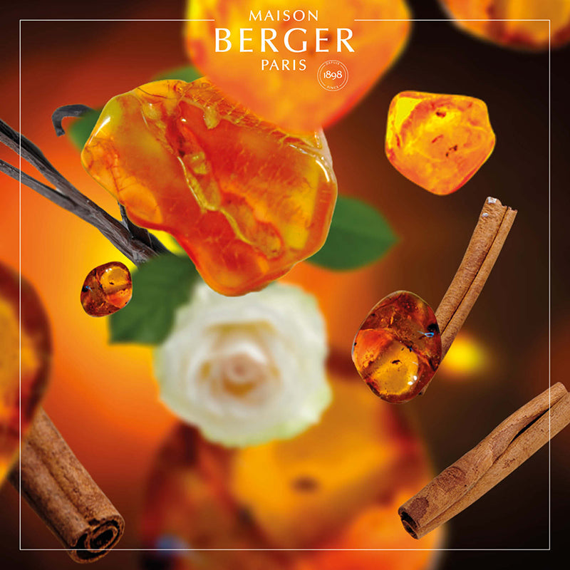 Beige Ice Cube Lamp Berger Amber Powder Gift Pack