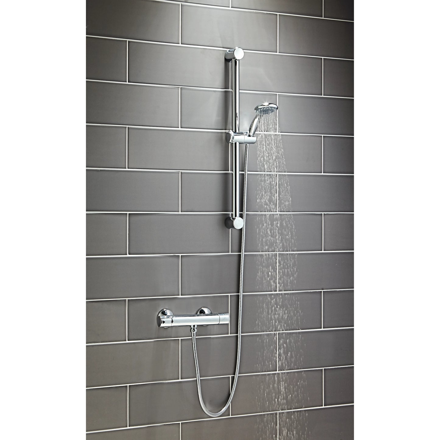Round Shower Riser Rail Kit