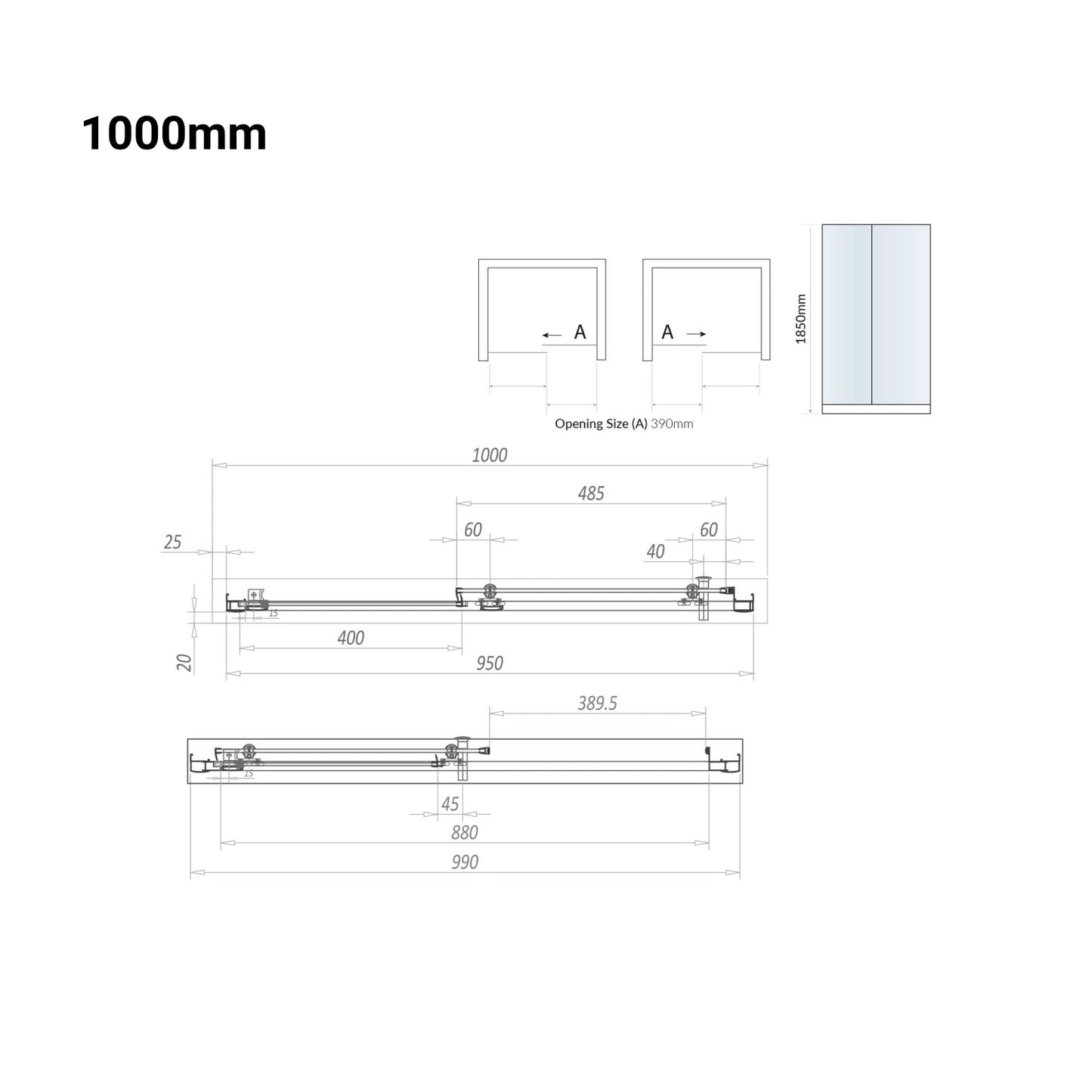 S6 Sliding Door Chrome Shower Door