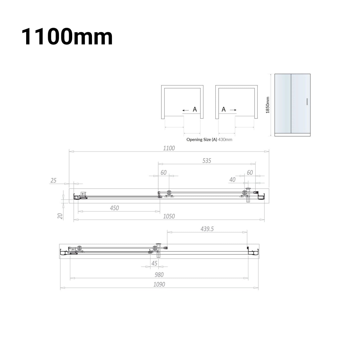 S6 Sliding Door Chrome Shower Door