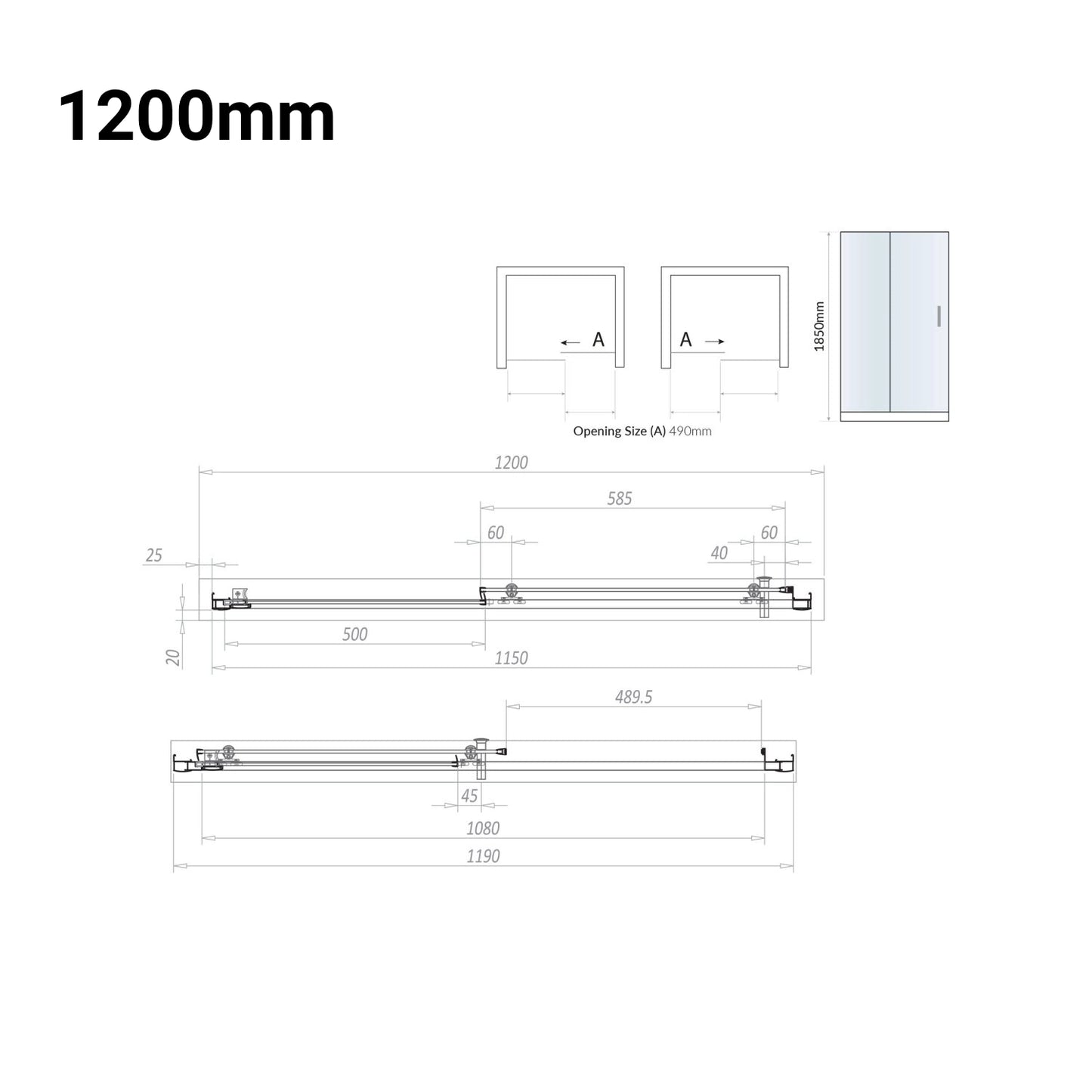 S6 Sliding Door Chrome Shower Door
