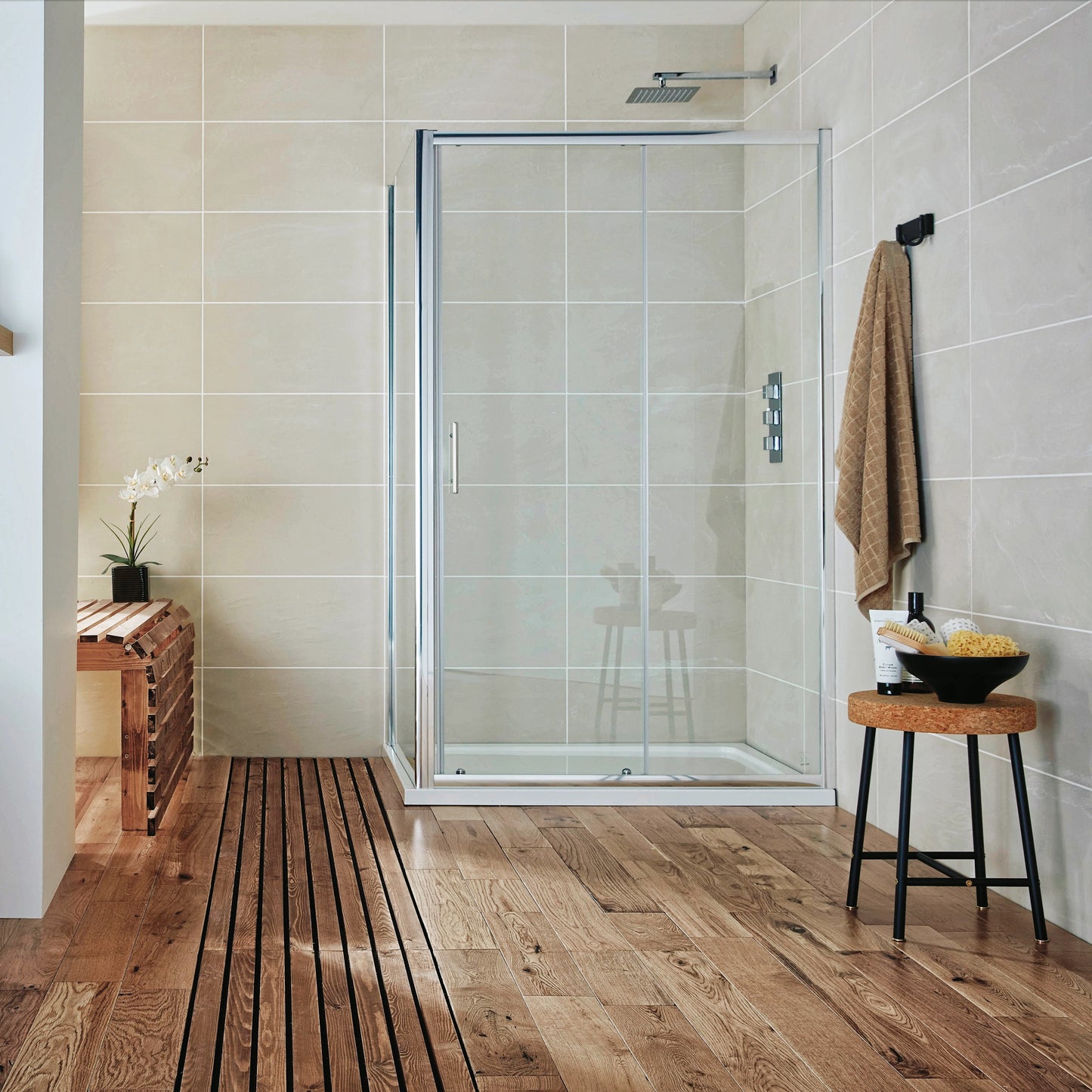 S6 Sliding Door Chrome Shower Door