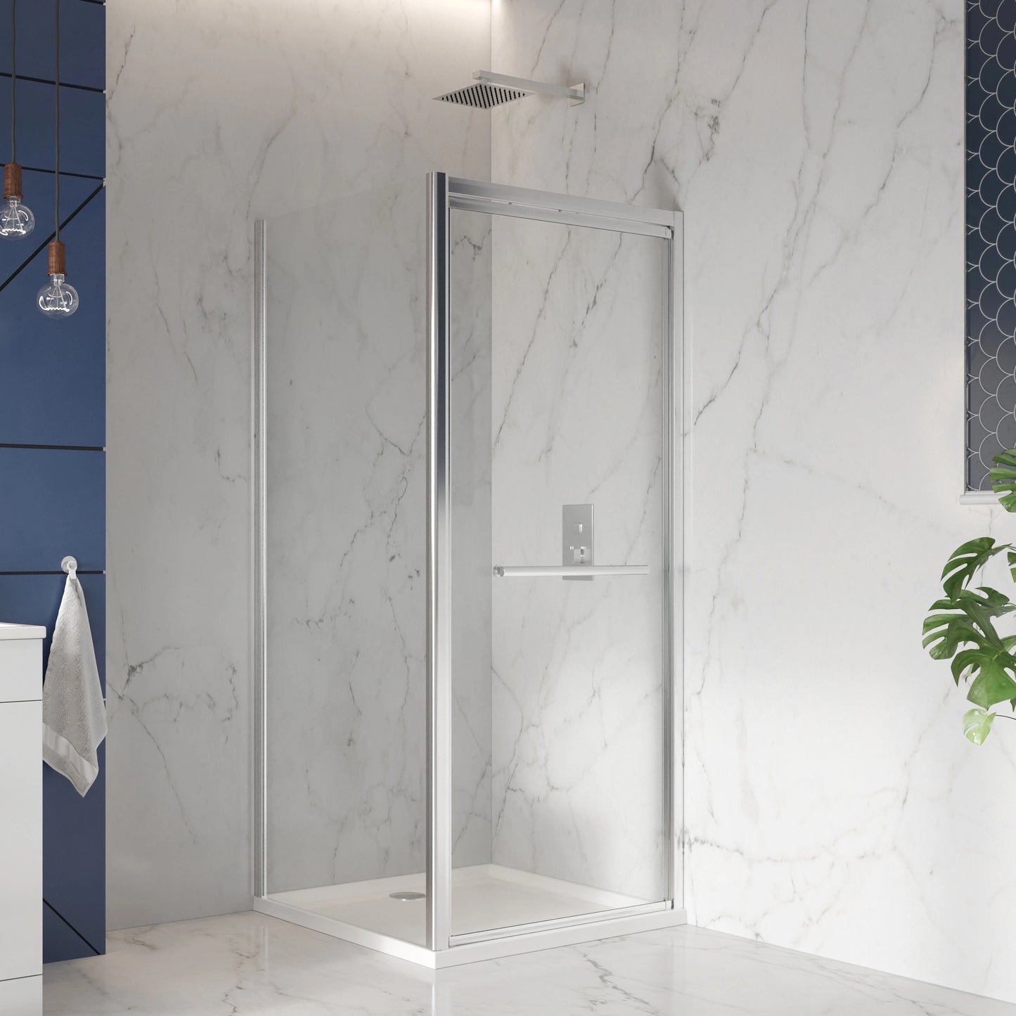 S8 Infold Door Chrome Shower Door