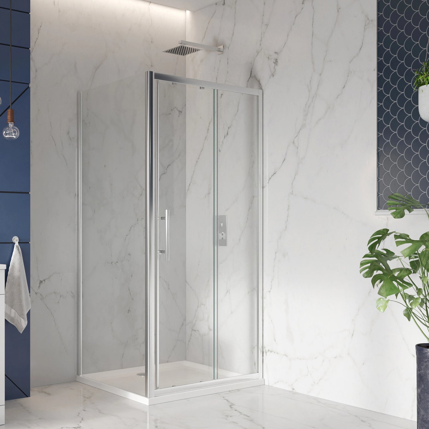 S8 Sliding Door Chrome Shower Door