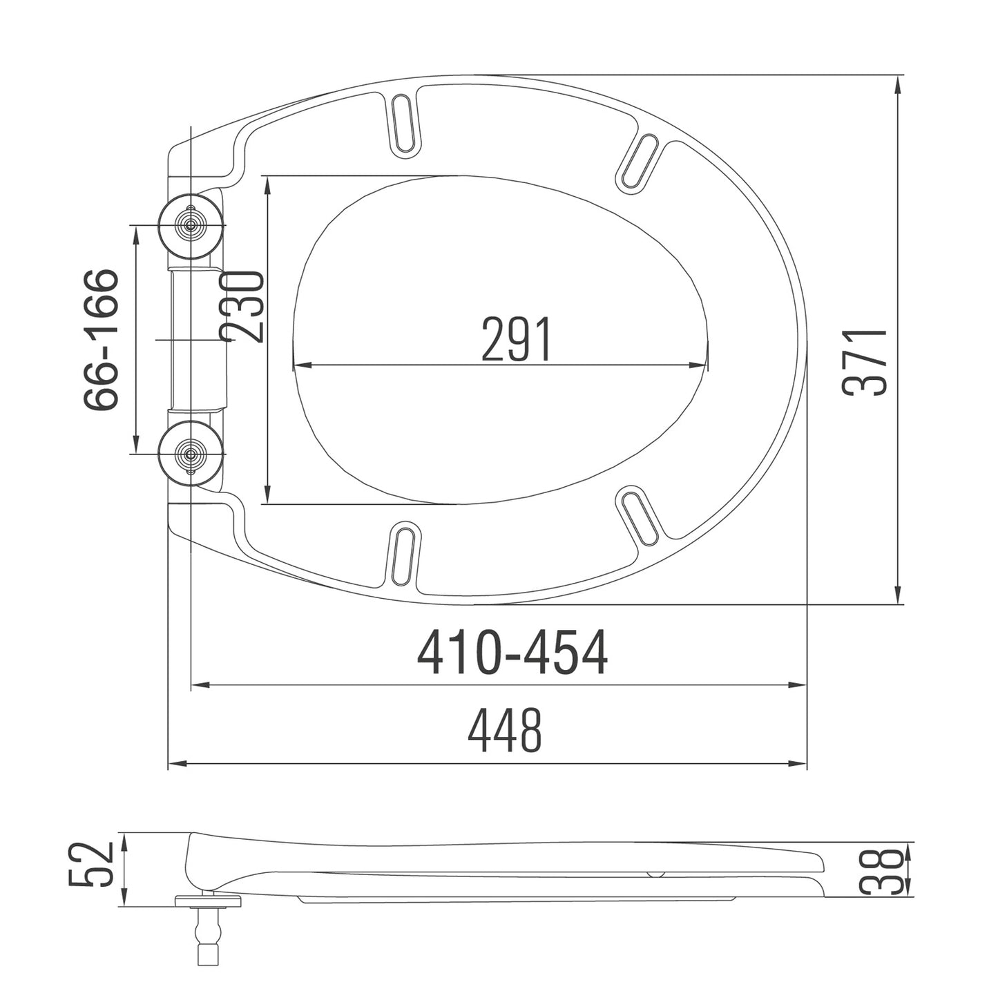 Universal PP Soft Close Scudo Toilet Seat